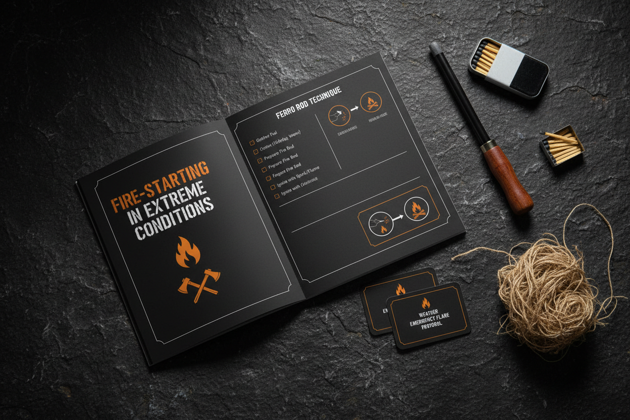 Fire-Starting in Extreme Conditions – Manual Mockup